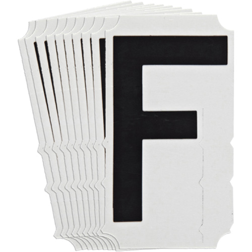 Brady 5100P-F &eacute;tiquettes de lettres et chiffres gothiques individuels Quick-Align, F, 3" h, Noir