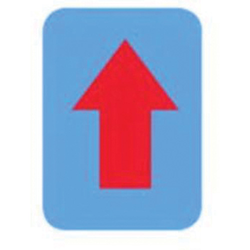 Brady 5120P-ARO Quick-Align&reg; Individual Gothic Number and Letter Labels, Arrow Symbol, 3" H, Red