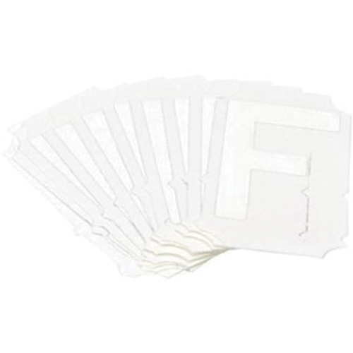 Brady 5130P-F Quick-Align&reg; Individual Gothic Number and Letter Labels, F, 3" H, White