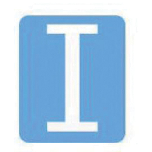 Brady 5130P-I Quick-Align&reg;Individual Gothic Number and Letter Labels, I, 3" H, White