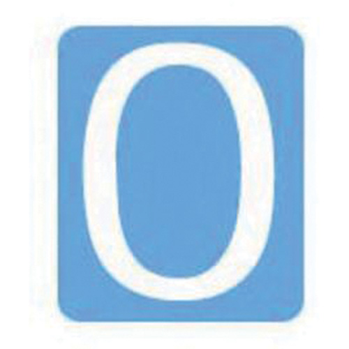 Brady 5130P-O &eacute;tiquettes de lettres & chiffres gothiques individuels Quick-Align, O, 3" h, Blanc