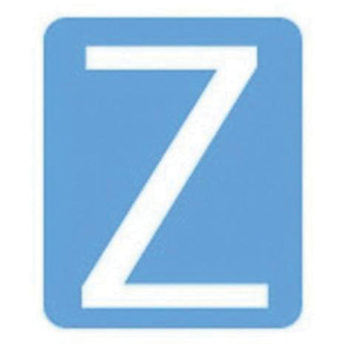 Brady 5130P-Z Quick-Align&reg; Individual Gothic Number & Letter Labels, Z, 3" H, White