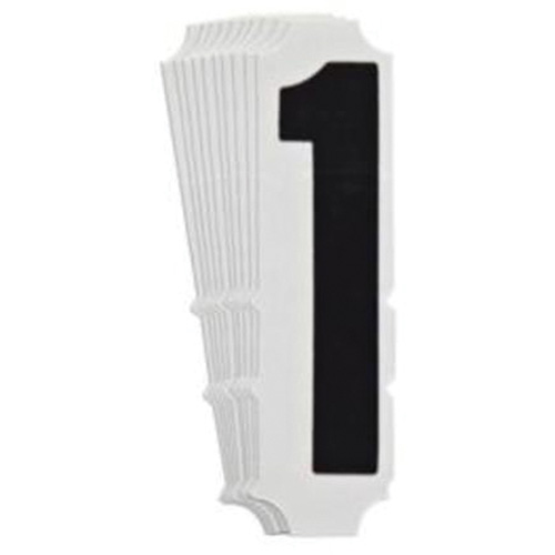 Brady 5140P-1 Quick-Align&reg; Individual Gothic Number and Letter Labels, 1, 4" H, Black