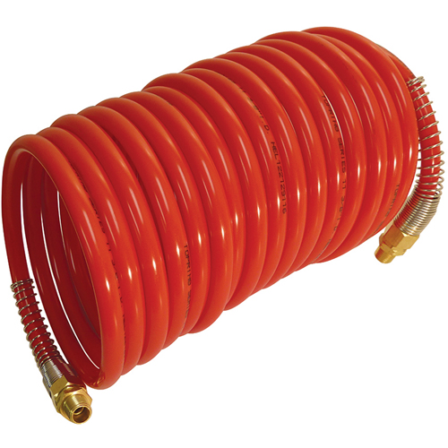 Topring 11.421 Maxpro Self-Storing Nylon Air Hoses With Fittings, Air, 1/4" ID x 12.5' L, Nylon, 200 PSI at 23 °C