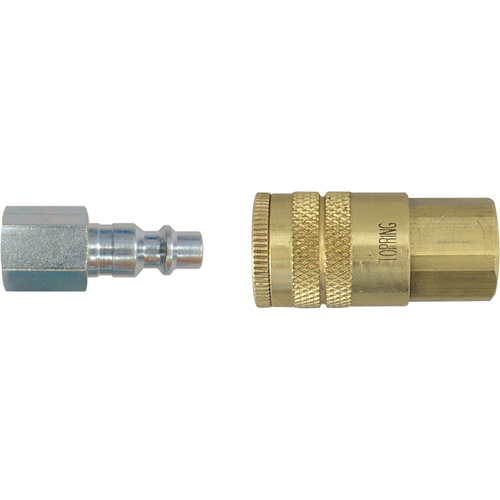 Topring 20.122 Raccords rapides - 1/4" industriel, &agrave; soupape/1 voie - Abouts, 1/8"