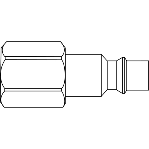 Topring 20.122 Raccords rapides - 1/4" industriel, &agrave; soupape/1 voie - Abouts, 1/8"