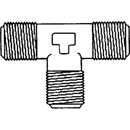 Topring 41.350 Male Pipe Tee, Brass, 1/8"