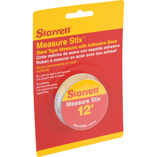 STARRETT Measure Stix Steel Measuring Tape with Adhesive Backing TBD914