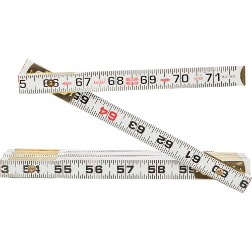 Lufkin By Crescent 066FN Red End&reg; Flat Reading Rule, 6' L, Wood