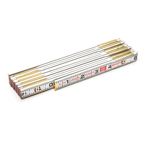 Lufkin By Crescent 646LN Red End&reg; Masonry Rule, 6' L, Wood, 1/16" Graduations