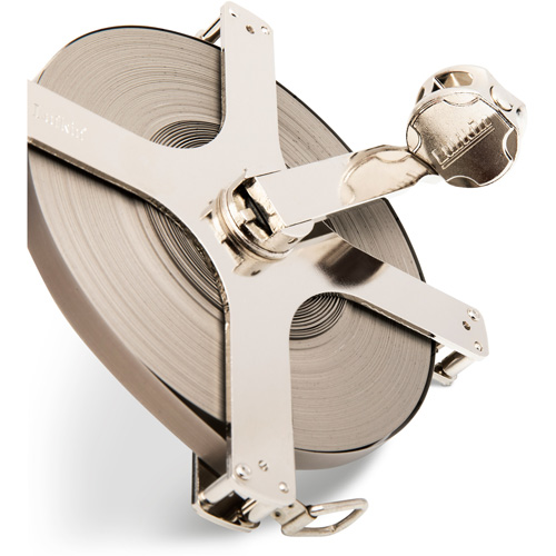 Lufkin By Crescent C1288BLKN Surveying & Engineer's Chrome Clad&reg; Tape Measure with Blank Leader, 3/8" x 200'