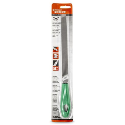 Nicholson By Crescent 21694NN Single Cut Mill File, Flat, 8", Bastard