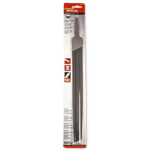 Nicholson By Crescent 21842NN Single Cut Mill File, Flat, 12", Bastard