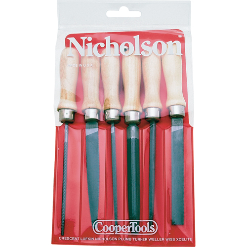 Nicholson By Crescent 22062NNN Assortiments de 6 limes de style am&eacute;ricain, 6 pi&egrave;ces
