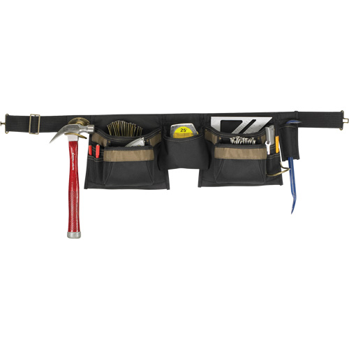 Kuny's AP-1429 Ceinture &agrave; outils combin&eacute;e de luxe, Polyester, Noir
