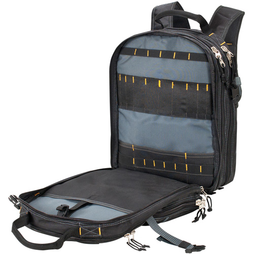 Kuny's SW-1132 75-Pocket Tool Backpacks, 13" L x 17-1/2" W, Black, Nylon