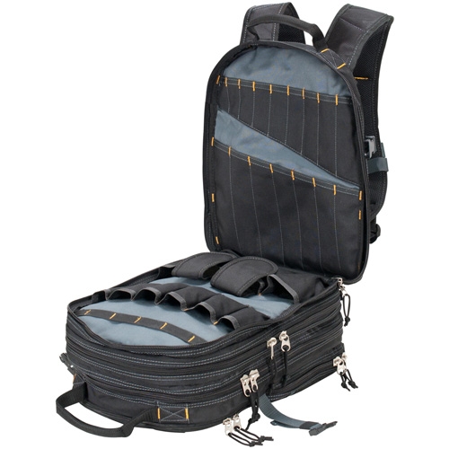 Kuny's SW-1132 75-Pocket Tool Backpacks, 13" L x 17-1/2" W, Black, Nylon