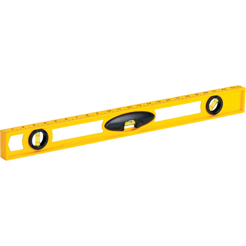 Stanley Tools 42-468 Niveau en ABS tr&egrave;s r&eacute;sistant aux impacts, Poutre en I, 24" lo, Plastique, 3, Non magn&eacute;tique