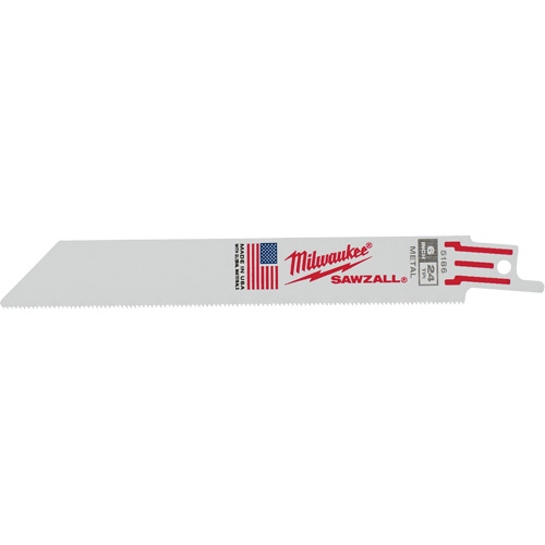 Milwaukee TBO979 Sawzall&reg; Reciprocating Saw Blades, Bi-Metal, 24 TPI, 6" L x 3/4" W