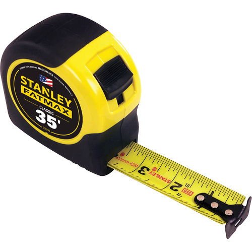 Stanley Tools 33-735 FatMax&reg; Classic Tape Measure, 1-1/4" x 35', Imperial Graduations