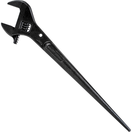 Klein Tools 3239 Adjustable Spud Wrench, 16" L, 1-5/8" Max Width, Black Oxide