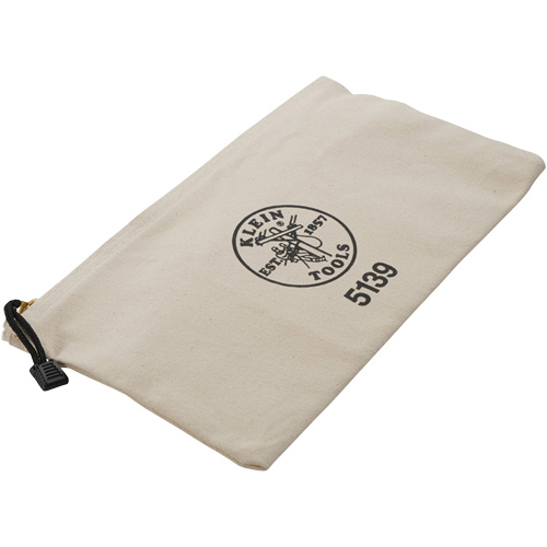 Klein Tools 5139 Pochette pour outils avec fermeture &agrave; glissi&egrave;re, Toile, 1 pochettes, Beige