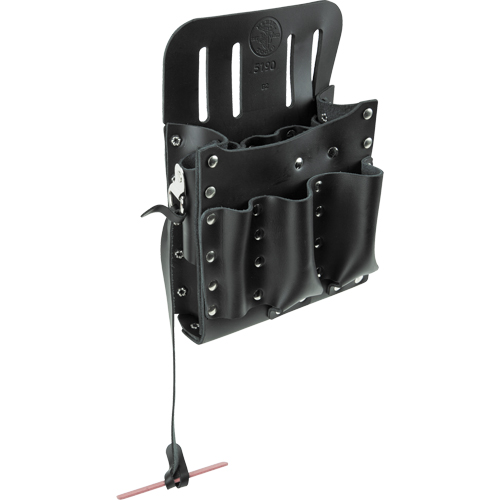 Klein Tools 5190 Tool Pouches, Multiple Tool Holder, Leather, 10 Pockets