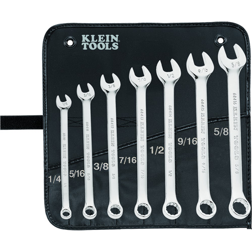 Klein Tools 68400 Jeu de cl&eacute;s mixtes, Combinaison, 7 morceaux, Imp&eacute;rial