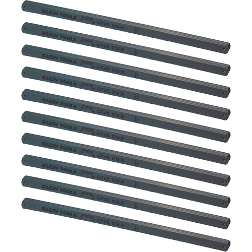 Klein Tools 1218BI Lames de scie &agrave; m&eacute;taux, Bim&eacute;tal, 12" lo, 18 dents par pouce