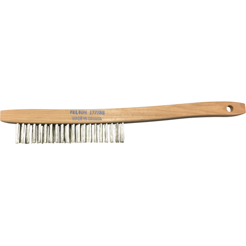 Felton Brushes 1777SS Brosses de nettoyage &agrave; manche recourb&eacute;, Acier inoxydable, 3 x 19 rangs de fils, Longueur 14"