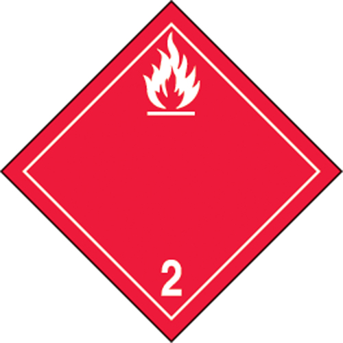 Accuform NMC TCL213EV2 TDG Shipping Labels, Class 2.1, Flammable Gases, Vinyl