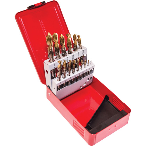 Dormer 0574348 Jobber Drill Set, 15 Pieces, High Speed Steel