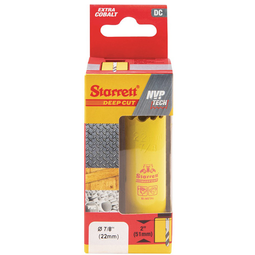 Starrett DCH0078-G Scie &agrave; cloche bim&eacute;tal 7/8", 7/8", Profondeur de la coupe 2", Bim&eacute;tal