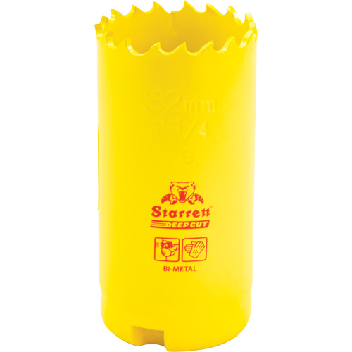 Starrett DCH0114-G Bi-Metal Holesaw - 1-1/4", 1-1/4", 2" Depth of Cut, Bi-Metal
