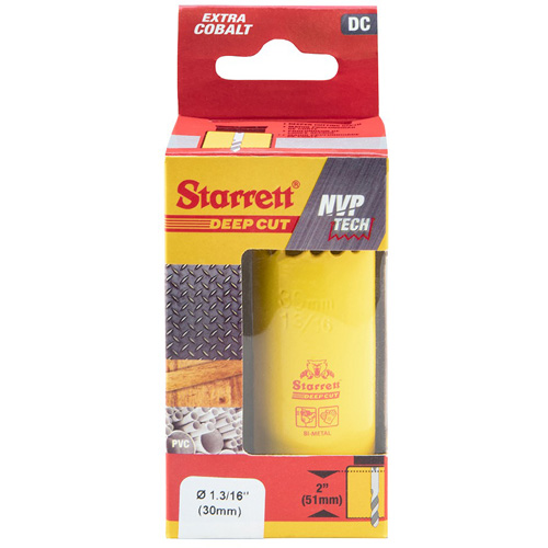 Starrett DCH0136-G Scie &agrave; cloche bim&eacute;tal 1-3/16, 1-3/16", Profondeur de la coupe 2", Bim&eacute;tal