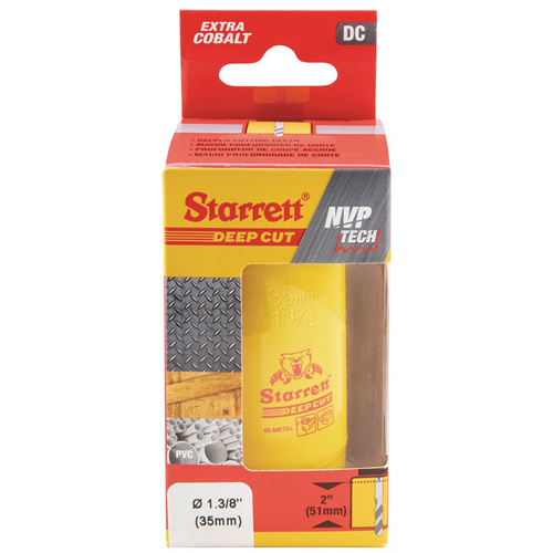 Starrett DCH0138-G Bi-Metal Holesaw - 1-3/8", 1-3/8", 2" Depth of Cut, Bi-Metal