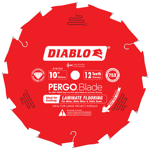 Diablo D1012LFC Circular Saw Blade, 10", 12 Teeth, Laminate Use