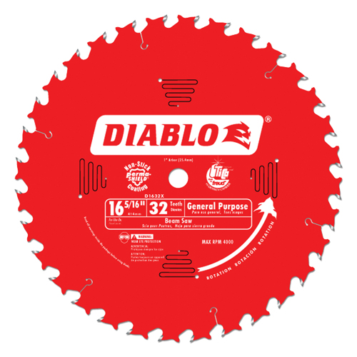 Diablo D1632X Circular Saw Blade, 16-5/16", 32 Teeth, Wood Use