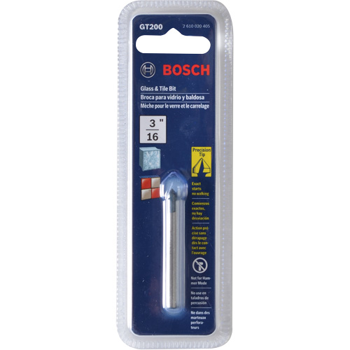 Robert Bosch GT200 Glass and Tile Bit, Carbide, 4" Flute