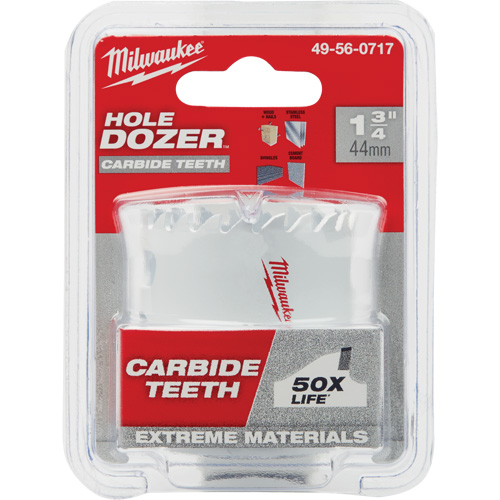 Milwaukee 49-56-0717CAN Hole Dozer Hole Saw, 1-3/4", 1-5/8" Depth of Cut, Carbide