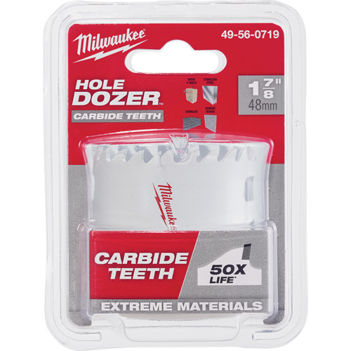 Milwaukee 49-56-0719 Hole Dozer Hole Saw, 1-7/8", 1-5/8" Depth of Cut, Carbide