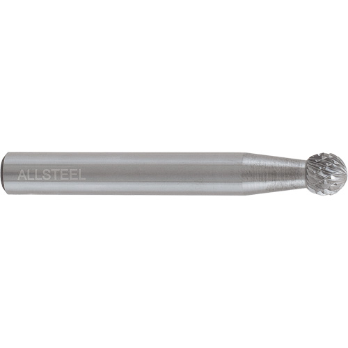 Walter Surface Technologies 01W309 ALLSTEEL Ball Shape Carbide Burr, SD-1, 1/4" Dia., 1/4" Shank, 7/32" Depth of Cut