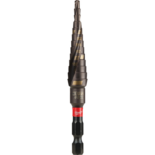 Milwaukee 48-89-9241 #1 Shockwave Impact Duty Step Drill Bit, 1/2" - 1-1/8" , 1/32" Increments, Titanium