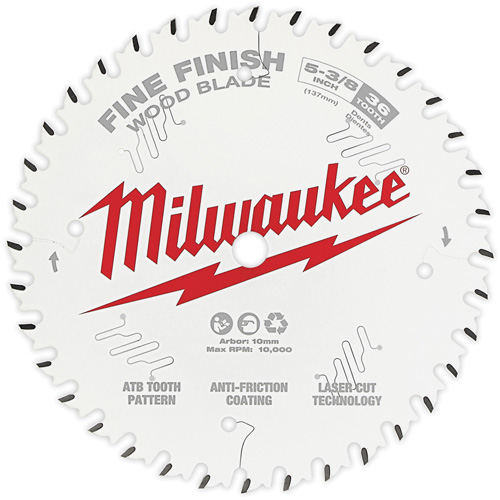 Milwaukee 5-3/8" D haute performance 36-Dent Fine Finition Lame de scie circulaire