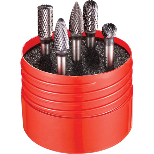 Dormer 7059569 Double Cut Rotary Burr Set, 5 Pieces