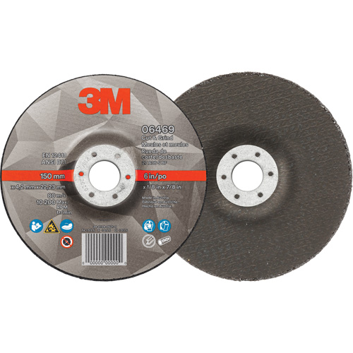 3M AB06469 Meule &agrave; tronçonner, 6" x 1/8", Arbre de 7/8", Type 27, C&eacute;ramique
