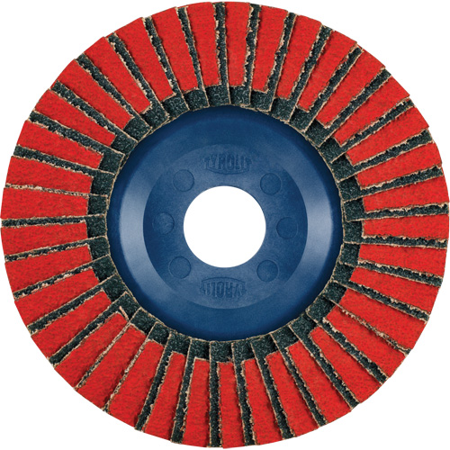 Tyrolit 34474212 Disque &agrave; lamelles Twin Flap, 5" x 7/8", Type 27, Grain 40, C&eacute;ramique/Alumine de zirconium