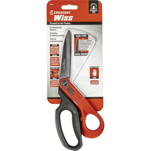 Wiss By Crescent CW10T Tradesman Shears, 10", Rings Handle
