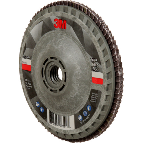3M AB05936 769F Quick Change Flap Disc, 4-1/2" x 5/8"-11, Type 27, 120+ Grit, Ceramic