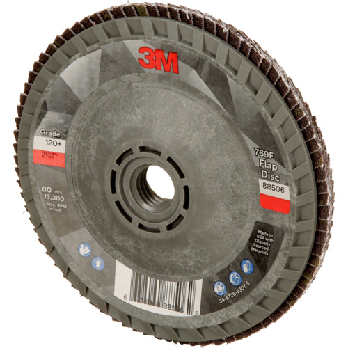 3M AB88506 769F Quick Change Flap Disc, 4-1/2" x 5/8"-11, Type 29, 120+ Grit, Ceramic